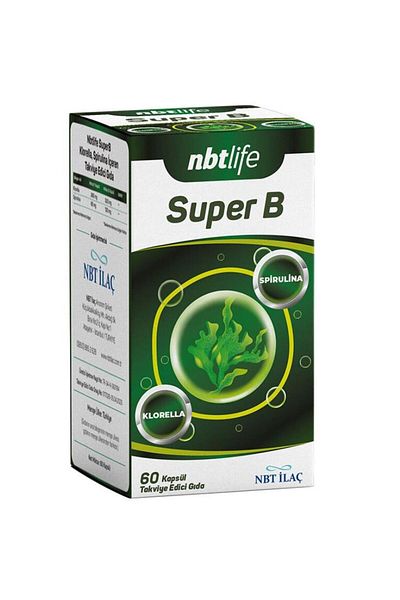 Nbt İlaç Nbt life Superb Kolrella - 60 Capsules Food Supplement ContaininG Spirulina