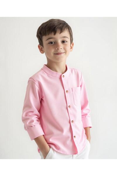 Bonfino Bonfino Solid Shirt - Pink