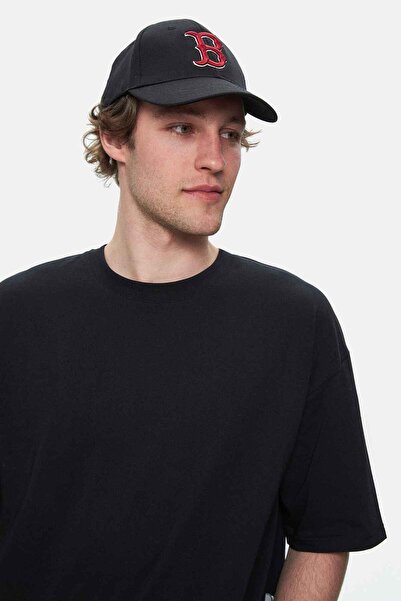 UCLA Ανδρικό μπλουζάκι ROSCOE μαύρο με λαιμόκοψη με στάμπα Oversize