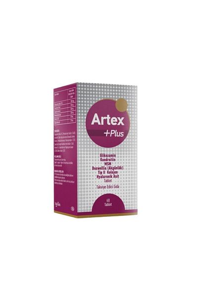 vitamaks Artex Plus Type 2 Food Supplement Containing Collagen, Multi-mineral and Acne Extract 60 Tablets