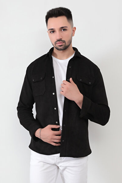 JB John Borners Ανδρικό πουκάμισο σουέτ με διπλή τσέπη και λεπτομέρεια με κουμπώματα - 16463