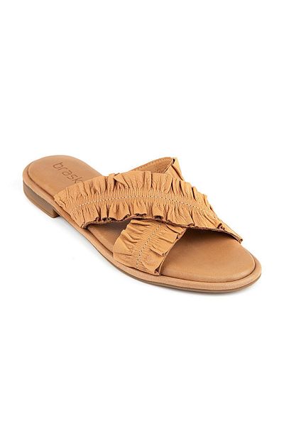 Muya Braska 35251 Genuine Leather Women's Slippers