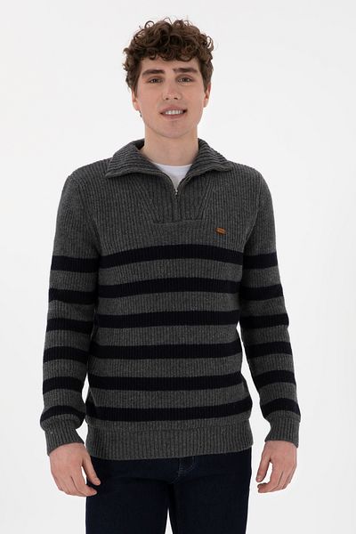 U.S. Polo Assn. Men's Anthracite Melange Sweater 50293125 -Vr081