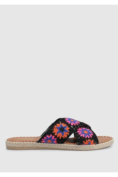 Provoq Women's Black Slippers