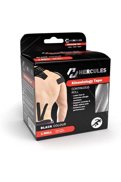 HERCULES KINESIOLOGY TAPE BLACK 1 PCS