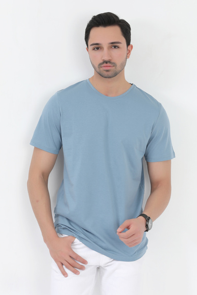 John Borners Men's Black 100% Cotton Slim Fit Slim Fit Crew Neck Basic Single...