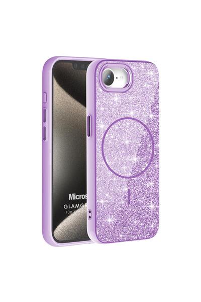Microsonic Apple iPhone 16e Kılıf GlamGrip Luxe Lila