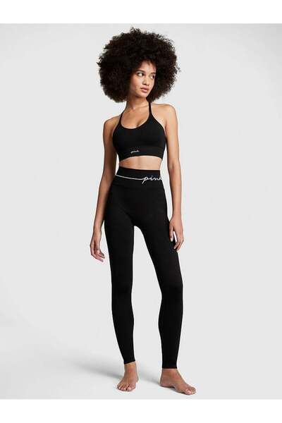 PINK Seamless Yüksek Bel Tayt