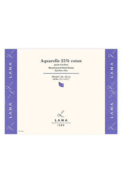 Hahnemühle Lana Suluboya Blok 300 Gsm 24x32 12 Yaprak