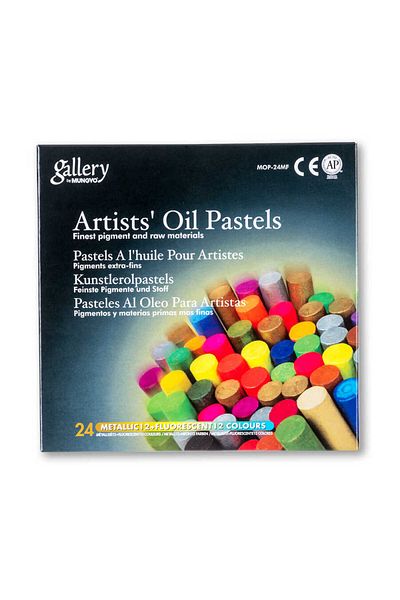 Mungyo 24-Piece Mixed Oil Pastel Metal Phosphor Cardboard Box