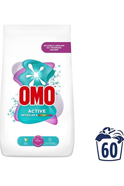 Omo Matik Toz Çamaşır Deterjanı 9KG Beyazlar ve Renkliler (60 Yıkama)