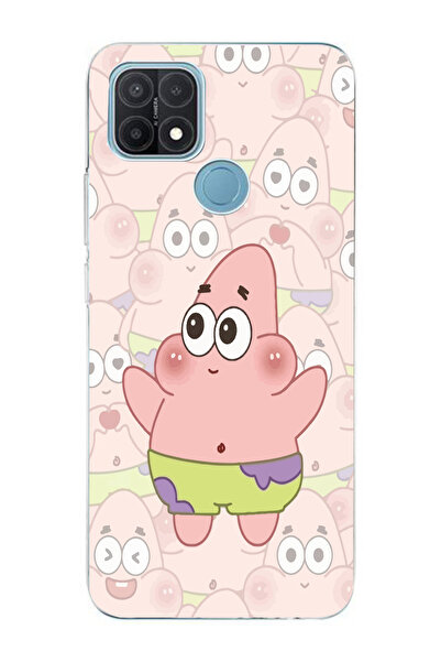 moonset Oppo A15 / A15S Uyumlu Patrick Tasarımlı Baskılı Şeffaf Telefon Kılıfı