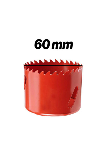 Badem10 Bi Metal Panç 60 mm Delik Açma Alçıpan Ahşap Pvc Delme Testeresi Adaptörsüz 1 Adet