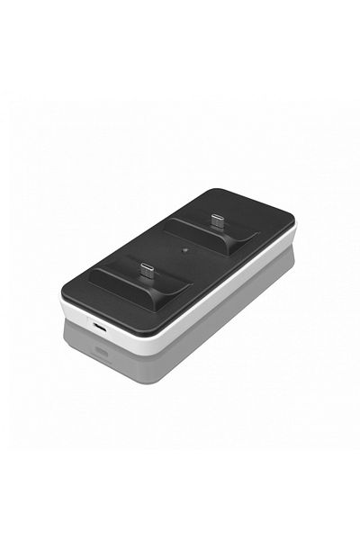 white shark PS5 controller charging/docking station, WhiteShark PS5-504 CLINCH, USB-C (White)