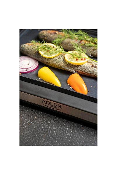 adler Adler AD6613 Electric Grill, 3000 W, Anti-slip, Removable Drain Tray (Black)