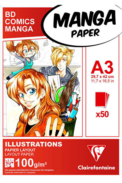 Clairefontaine Manga Layout Markör Bloğu A3