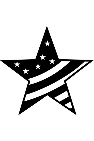 Marabu استنسل بنمط نجمة - 30x30 سم