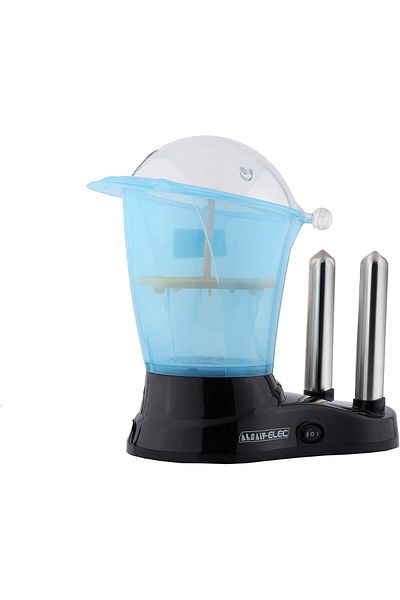 ALSAIF Electric Multi-function 4 In 1 Hot Dog Maker, Popcorn, Steam, Egg Boiler, 350w, Black/blue