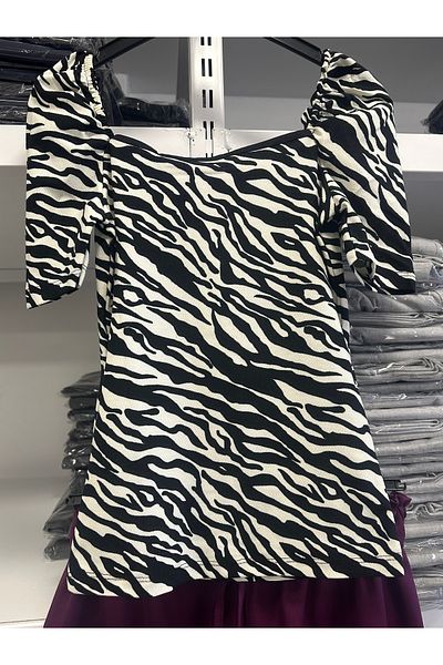mor butik BLUZĂ ZEBRA PRINCESS MÂNĂ DE BUTIȚĂ PURPLE