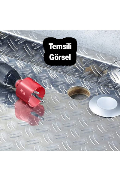 Badem10 Bi Metal Panç 51 mm Delik Açma Alçıpan Ahşap Pvc Delme Testeresi Adaptörsüz 1 Adet