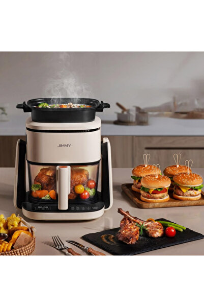 Jimmy JIMMY Air Fry AF3 hot air fryer, 1100 W, 4 L, transparent bowl, 8 programs