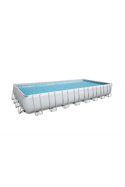 BESTWAY Rectangular Pool with Filter and Ladder 956x488x132 cm Gray