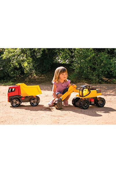 LENA Excavator gigant cu cupa functionala, rotire 360 grade, Lena, galben, 70 cm, din plastic