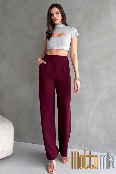 mottomia Women S High Waist Palazzo Pants with Velcro Closure - Colorful, Stylish and Relaxed Fit