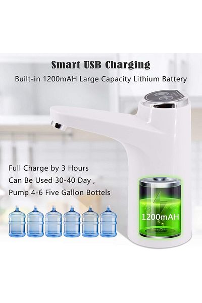 AWH USB Water Dispenser Pump for 3-5 Gallon Bottles, Auto Off Switch, Assorted Colors