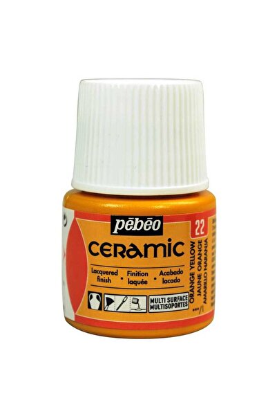 Pebeo Solvent Bazlı Seramik Boya 45ml Şişe - 22 Orange Yellow