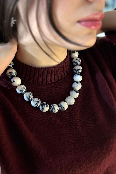 New Obsessions Women's Necklace with Big Beads - 20mm Beads