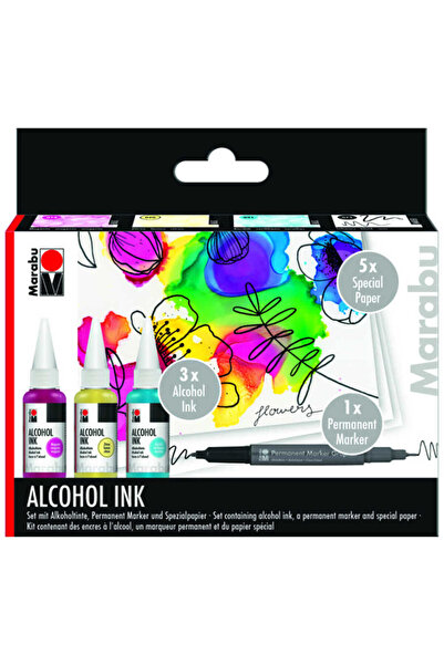 Marabu Alcohol Ink Set Flowers 3x20ml