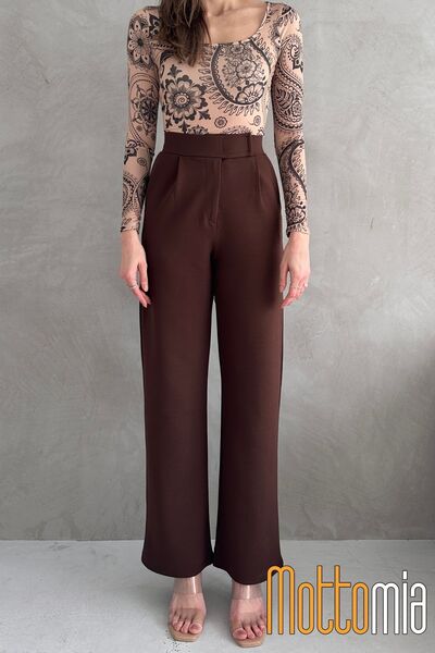 mottomia Women S High Waist Palazzo Pants with Velcro Closure - Colorful, Stylish and Relaxed Fit