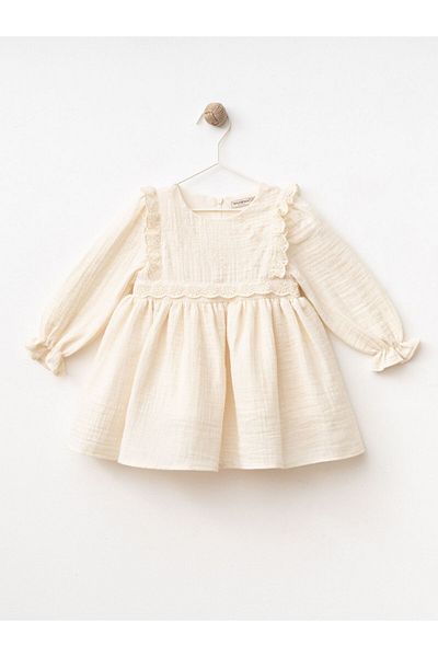 Cherrys Bebek Star Lace Muslin Dress