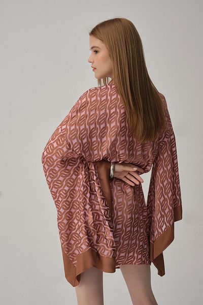 Pierre Cardin Vegan Silk Satin Women's Nightgown Dressing Gown Set - Lx.25221 Neutral