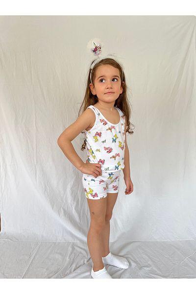 pareoss Girl's Thick Strap Shorts Suit