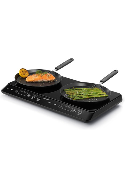 Navaris 2 Plakalı İndüksiyonlu Ocak, 3500W, Dokunmatik Ekran, Zamanlayıcı, Tencere Algılama