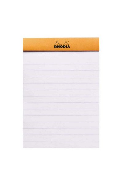 Rhodia Basic A6 Ruled Block Orange Cover 80 Sheets