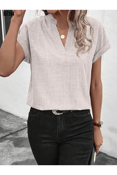 Kokosh moda Γυναικεία κοντομάνικη μπλούζα Judge Collar Sofia