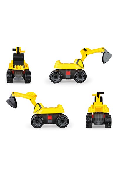 LENA Excavator Gigant, Lena, galben, cupa functionala, 68 cm, din plastic
