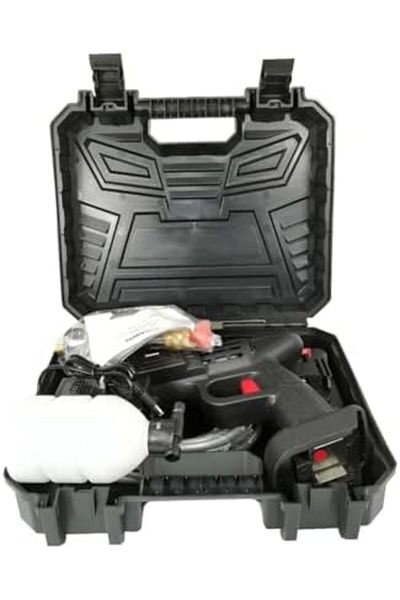 KRAWN Cordless High-Pressure Washing machine with 5m Hose, 452 PSI, Lithium Battery, 3 Nozzles, and Tank