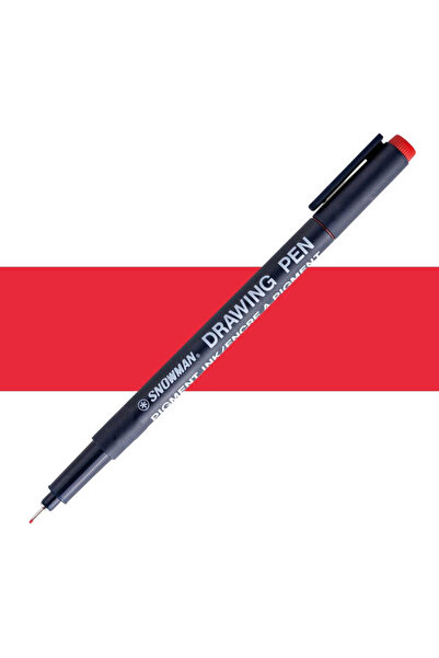 Snowman Technical Drawing Pen - Red 0.3