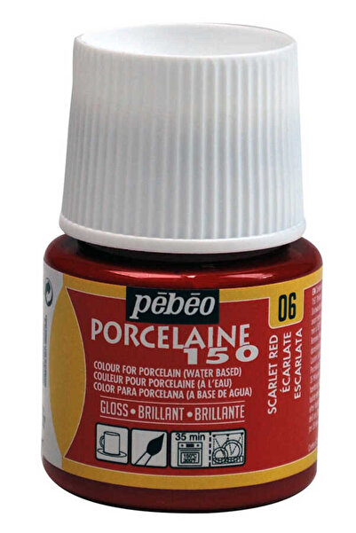 Pebeo Su Bazlı Porselen Boya 150 - 06 Scarlet Red