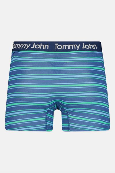 Tommy John Men 2 Pack 4 Inseam Brand Logo Boxer Briefs, Multicolor