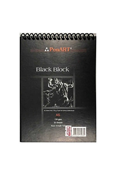 Ponart Black Block 130gr A5 30 Sheets