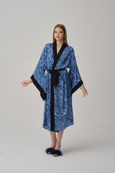 Pierre Cardin Vegan Silk Satin Four-Piece Bridal Dowry Set - Lx.25241 Blue