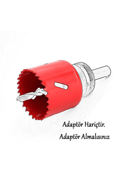 Badem10 Bi Metal Panç 51 mm Delik Açma Alçıpan Ahşap Pvc Delme Testeresi Adaptörsüz 1 Adet