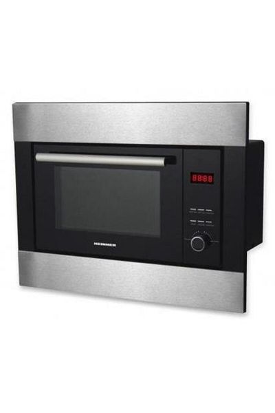 Heinner Cuptor cu microunde incorporabil Heinner HMW-23BIXBK, 800W, 23L, 5 nivele, Grill (Negru/Inox)