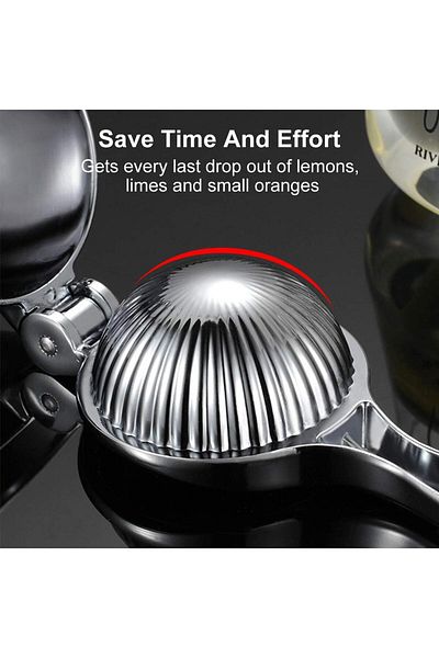 COOYA Lemon Squeezer Stainless Steel,Premium Manual Fruit Juicer with Heavy Duty Solid Metal Squeezer Bowl