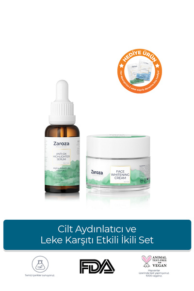 ZAROZA Cilt Aydınlatıcı ve Leke Karşıtı Etkili İkili Set